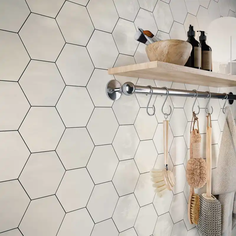ZELLIGE HEXA WHITE falicsempe Vásárlói kedvenc