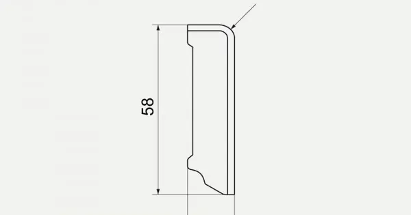 Bauwerk Classicline-K. furnérozott Tölgy, Crema szegélyléc. 10161219 Vásárlói kedvenc