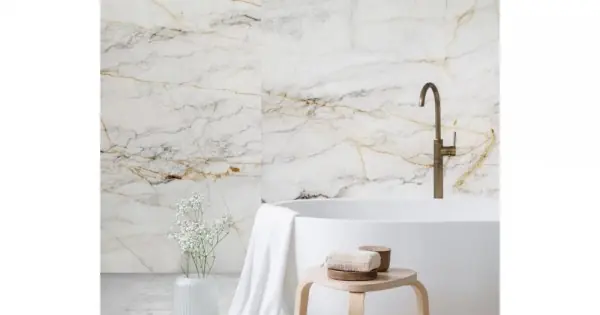 Biztonságos fizetés Rocko Tile Stones R154 Marble Gold vízálló Spc falburkolat