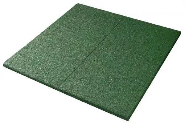 Szuper akció Eséscsillapító gumilap, 2 cm, zöld 100x100cm
