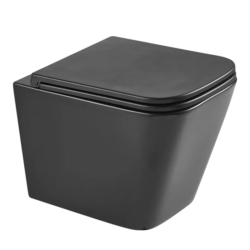 Wellis Aurora Black tornado ultracsendes fali rimless WC matt fekete Szuper akció