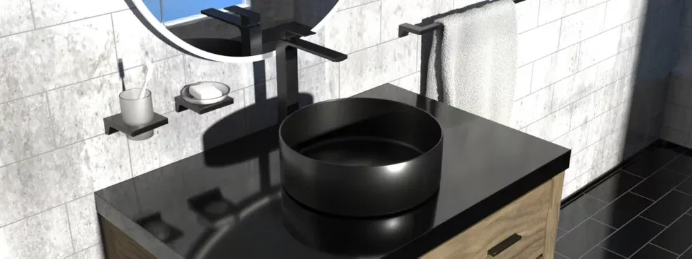 Exkluzív ajánlat Wellis Rose Black Matt fekete mosdókagyló