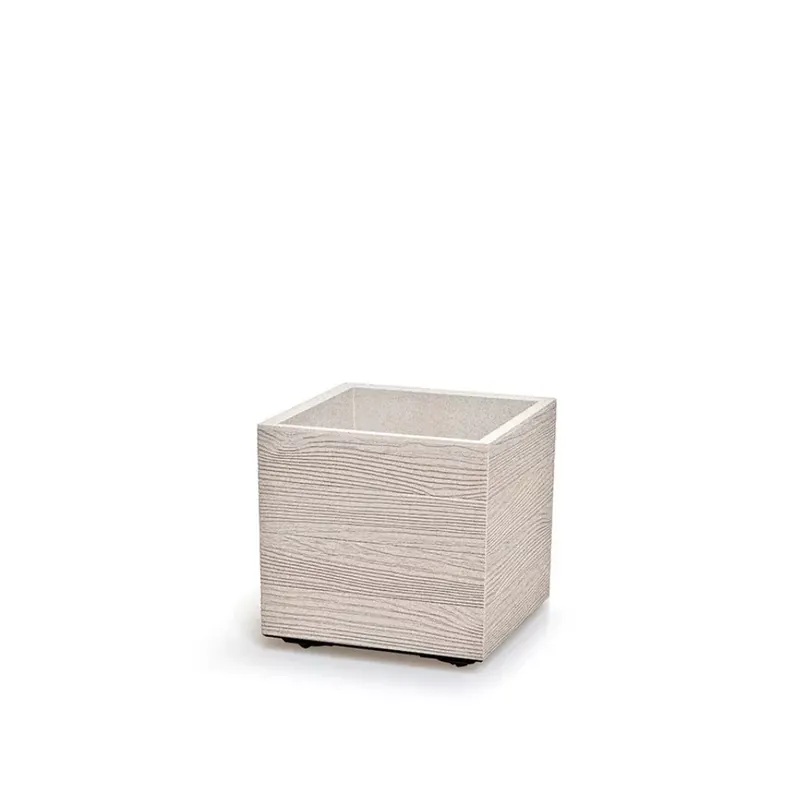 Kaspó MADERA SQUARE ECO WOOD 40 cm, fehér( DMA400W/S449W) Ne maradj le