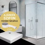 Comfort szögletes zuhanykabin standard 90x90 + zuhanytálca + szifon Korlátozott ajánlat