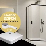 Comfort szögletes zuhanykabin standard 90x90 + zuhanytálca + szifon Legnépszerűbb