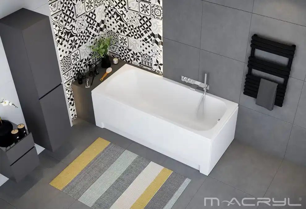 Fürdőkád acryl Mira 120x70 +kádláb+peremrögzítő Végkiárusítás