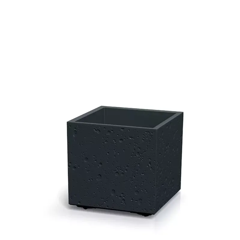 Exkluzív ajánlat Kaspó SIERRA SQUARE BETON EFFECT 40 cm, fekete(DSI400E/B411)