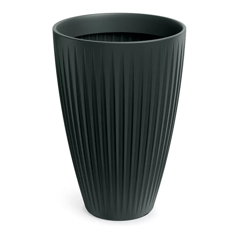 Kedvezmény Kaspó LATIA kerek, magasított 40 cm, antracit(TLRO40H/466R)