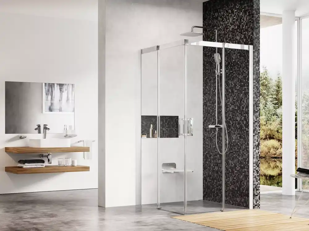 Matrix MSRV4-100x100 zuhanykabin krómhatású+transparent Gyors szállítás