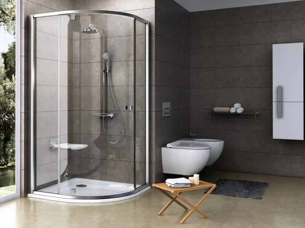 Pivot PSKK3 90x90 zuhanykabin szatén+transparent Különleges ajánlat