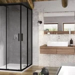 Rendeld meg most Blix Slim BLSRV2 80x80 zuhanykabin fekete+transparent