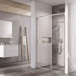 Gyors kiszállítás Blix Slim BLSDP2-120 zuhanyajtó krómhatású+transparent