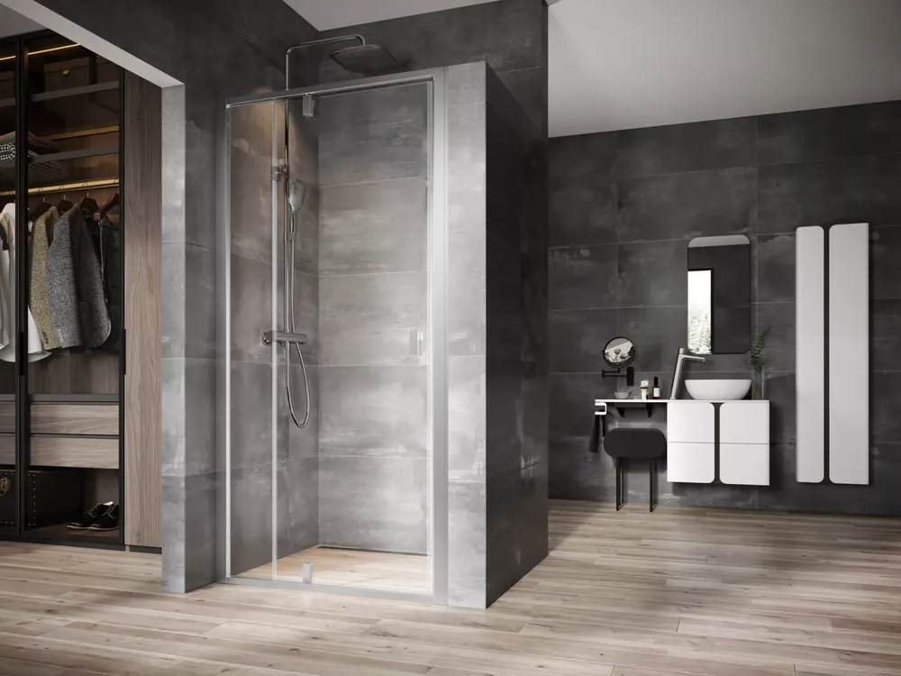 Nexty NDOP2-110 zuhanyajtó szatén+transparent Alacsony ár
