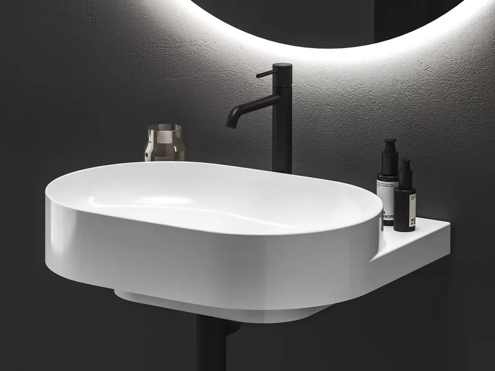 Espirit álló mosdócsaptelep BeCool 250 mm leeresztő nélkül ES 014.21BM, matt fekete Gyors szállítás