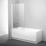 PVS1-80 kádparaván fehér+transparent Gyors kiszállítás