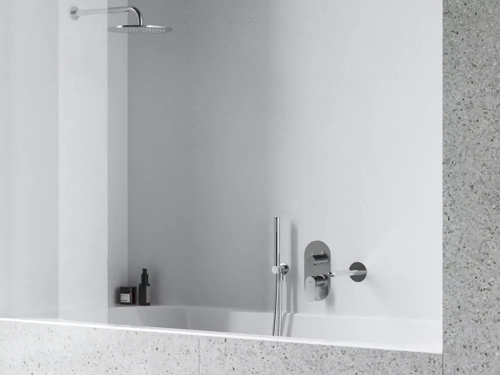 Bestseller Eleganta falba süllyesztett csaptelep, háromutas, belső egység nélkül EL 068.00CR.O3.RB07F, Chrome