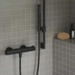 Puri termoszátos fali zuhanycsaptelep 150 mm PU 033.20BLM, matt fekete Legnépszerűbb