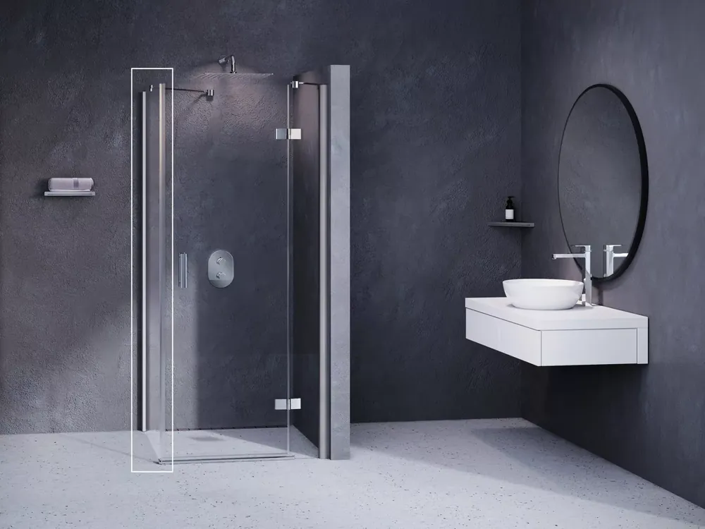 SmartLine SMPS 80 fix oldalfal jobb króm+transparent Outlet