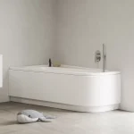 Kedvezmény Chrome akrilkád 160x105 balos, fehér