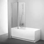 Outlet CVS2-100 bal kádparaván krómhatású+transparent