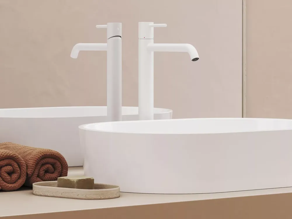 Espirit álló mosdócsaptelep BeCool 340 mm leeresztő nélkül ES 015.11WV, White Velvet Azonnali szállítás