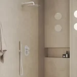 Espirit falba süllyesztett termosztátos csaptelep, kétutas, beslő egység nélkül ES 063.10WV.O2.RB07C, White Velvet Azonnali szállítás