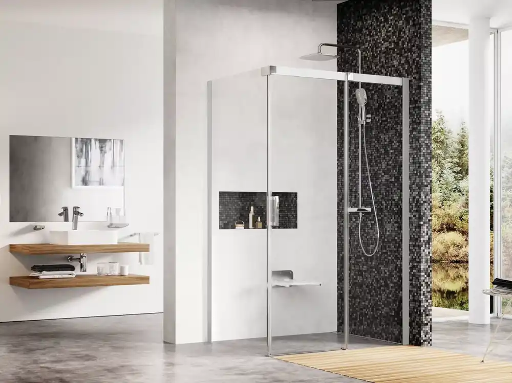 Matrix MSDPS 100x80 zuhanykabin jobb szatén+transparent Végkiárusítás