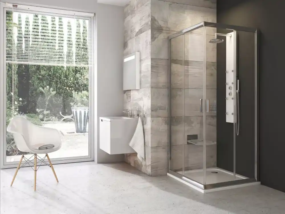 Blix BLRV2 80x80 zuhanykabin krómhatású+transparent Outlet