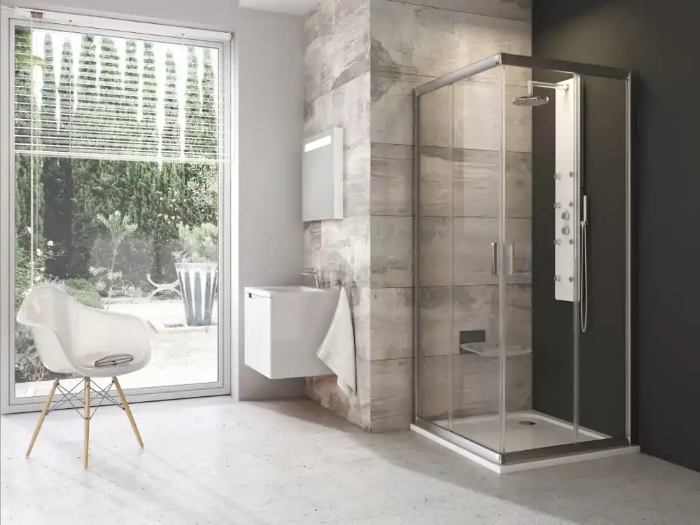 Blix BLRV2 90x90 zuhanykabin szatén+transparent Biztonságos vásárlás