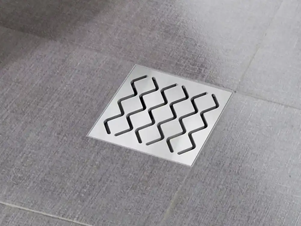 Padlóösszefolyó SN501 105 x 105 / 50 mm - rozsdamentes acél Biztonságos fizetés