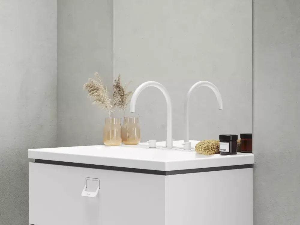 Espirit álló mosdócsaptelep, 3 furatos 270 mm leeresztő nélkül ES 018.10WV, White Velvet Expressz kézbesítés
