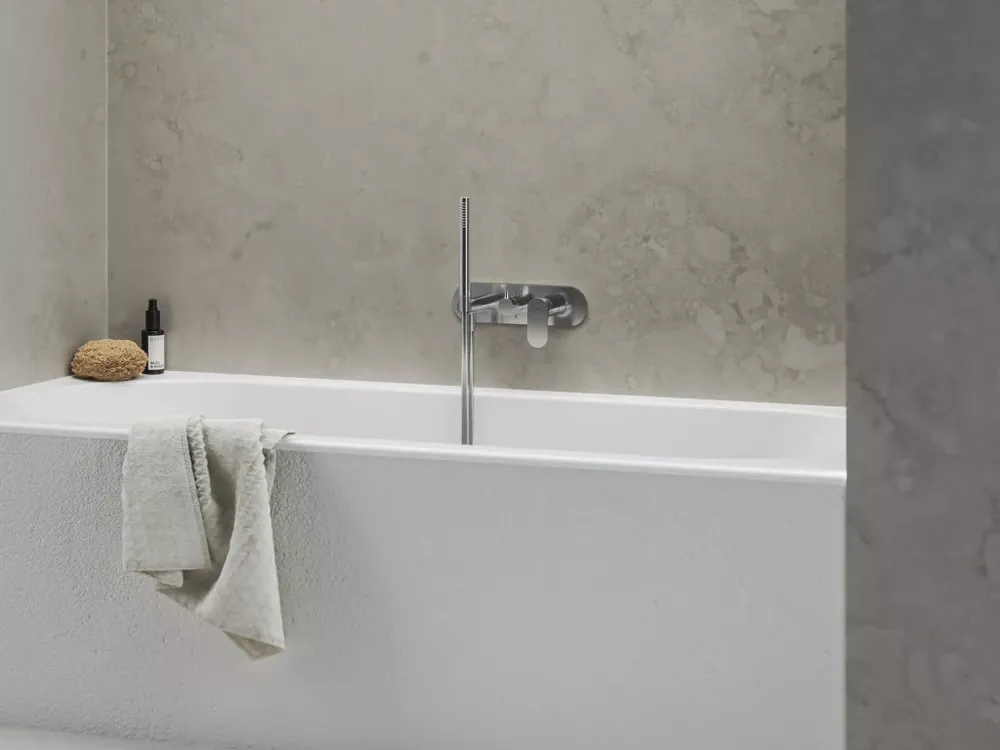Eleganta falba süllyesztett csaptelep szettel, kétutas, belső egység nélkül EL 065.00CR.O2.RB07D.+S, Chrome Prémium