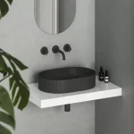 Ceramic Slim O 55 kerámiamosdó matt fekete Azonnal elérhető