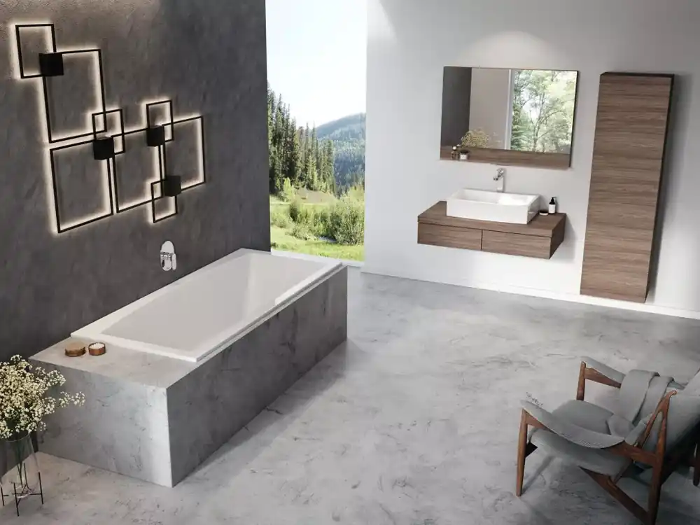 Gyors kiszállítás Formy 02 Slim 180 x 80 akrilkád fehér