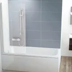 CVS1-80 bal kádparaván fehér + transparent Népszerű