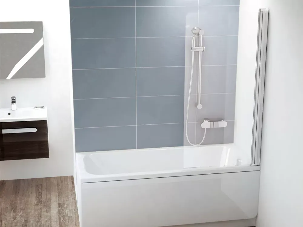 CVS1-80 jobb kádparaván krómhatású + transparent Csak ma