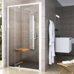 Pivot PDOP2-100 zuhanyajtó fehér/króm+transparent Népszerű