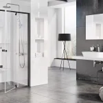 Pivot PDOP2-120 zuhanyajtó fekete+transparent Gyors kiszállítás