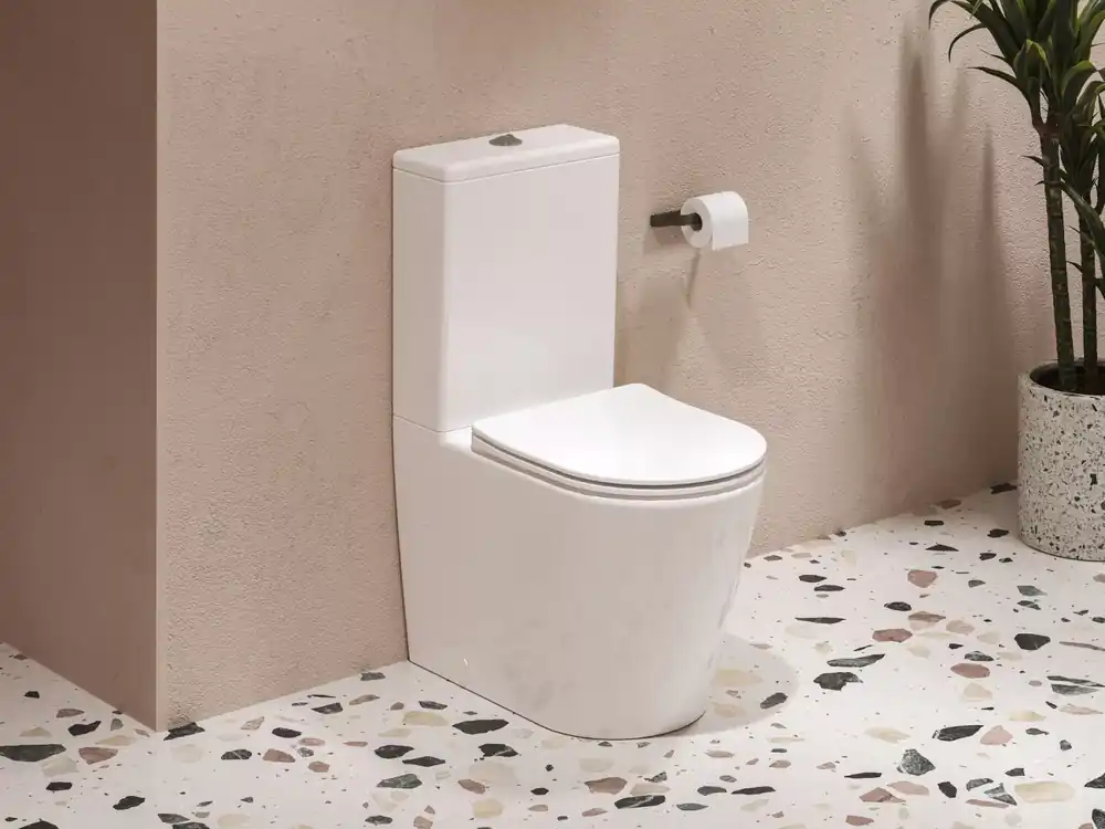 Elegant RimOff monoblokkos WC fehér Biztonságos vásárlás
