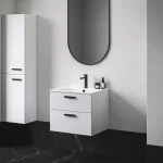 Biztonságos vásárlás Chrome II SB 39 magasszekrény bal, fehér, fekete fogantyúval 152 mm