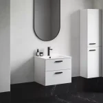 Chrome II SB 39 magasszekrény jobb, fehér, fekete fogantyúval 152 mm Árcsökkenés