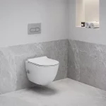 WC Uni Chrome RimOff és bidé fúvókával, fehér Kiárusítás