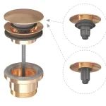 Mosdólefolyó Click-Clack / Fix, rose gold fém dugóval Kedvezmény