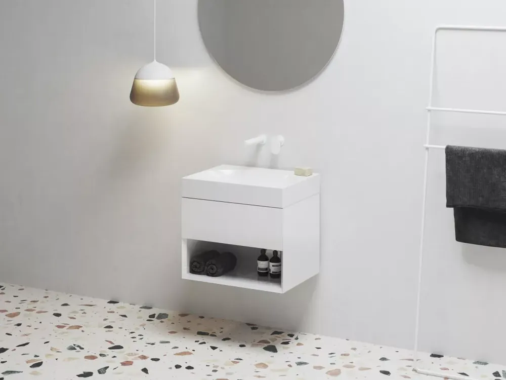 Azonnal elérhető SD Lite 60 fürdőszobai szekrény mosdó alá fehér