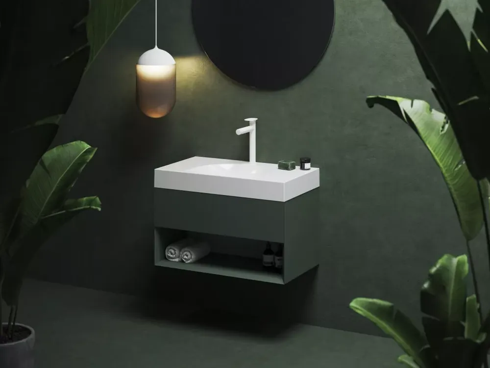 SD Lite 80 fürdőszobai szekrény mosdó alá Grey Green Kedvezményes ár