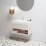 Árcsökkenés SD Lite 80 fürdőszobai szekrény mosdó alá Alabaster Pink