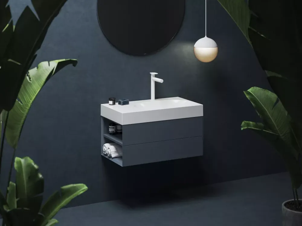SD Lite 80 B fürdőszobai szekrény mosdó alá Deepsea Blue Rendeld meg most