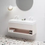 SD Lite 120 fürdőszobai szekrény mosdó alá Alabaster Pink Biztonságos vásárlás