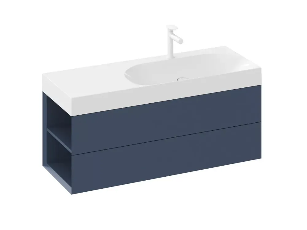 Azonnal elérhető SD Lite 120 B fürdőszobai szekrény mosdó alá Deepsea Blue