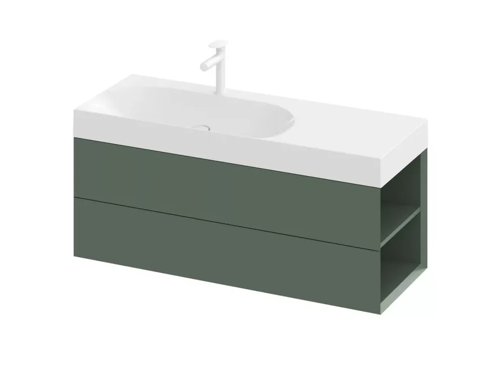 Vásárlói kedvenc SD Lite 120 J fürdőszobai szekrény mosdó alá Grey Green